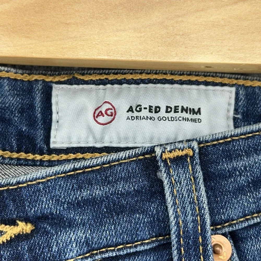 Adriano‎ Goldschmied The Legging Ankle Jeans Women Size 31R Raw Hem Denim Casual